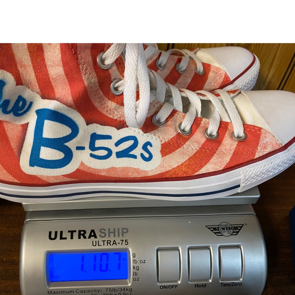 Converse Chuck Taylor All Star High Top The B-52s Band Red Swirl Mens 9 W 11 - Picture 10 of 10